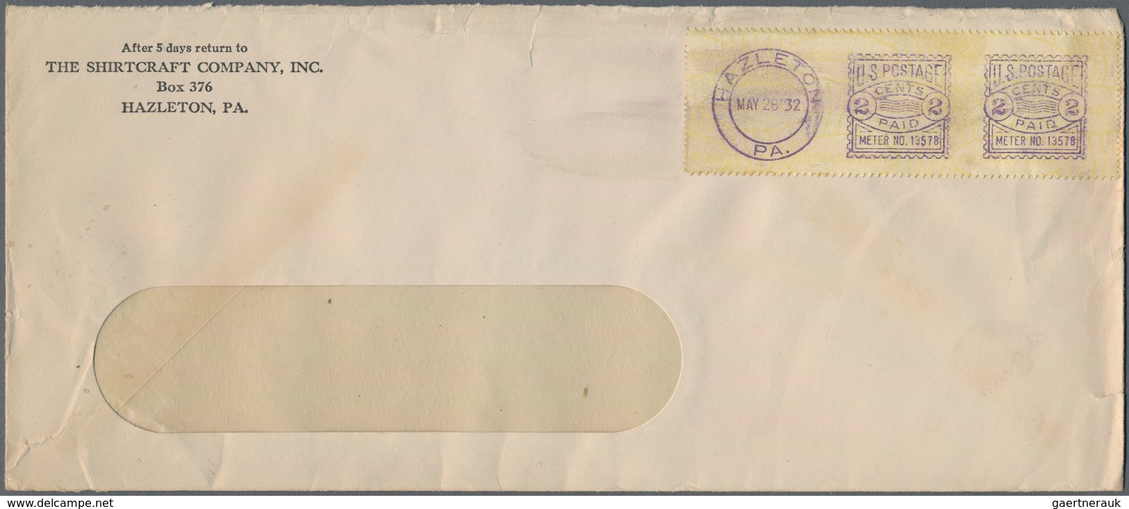 Vereinigte Staaten Von Amerika: 1926/50, Accumulation Of Approx. 560 Covers All Franked By Meter Sta - Brieven En Documenten