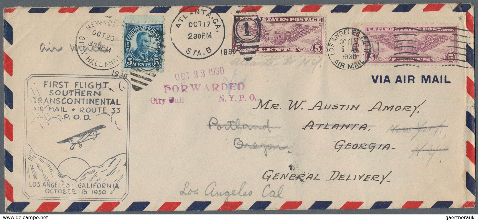 Vereinigte Staaten Von Amerika: 1928/73, Accumulation Of Approx. 120 Covers And Used/CTO-used Postal - Lettres & Documents