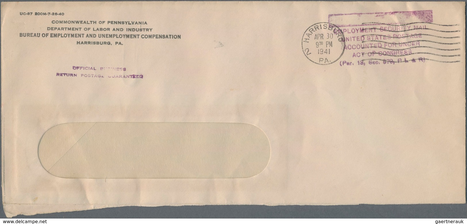 Vereinigte Staaten Von Amerika: 1932/50 (ca.), Accumulation Of Approx. 500 Covers All Franked By Met - Briefe U. Dokumente