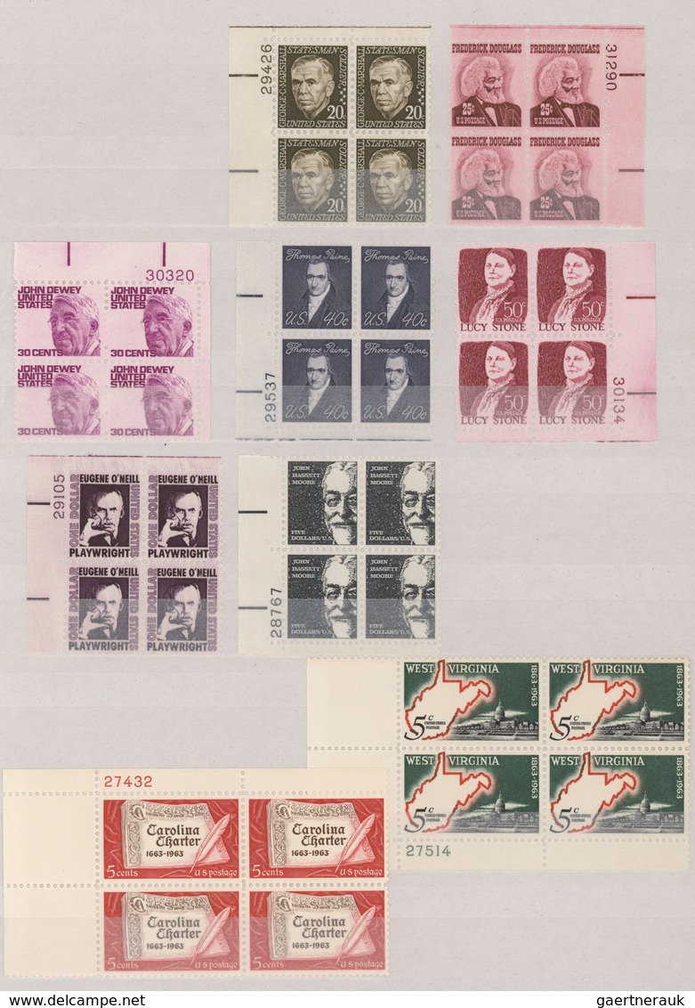 Vereinigte Staaten Von Amerika: 1933/1979, Comprehensive Collection Of Apprx. 750 Marginal Blocks Of - Cartas & Documentos