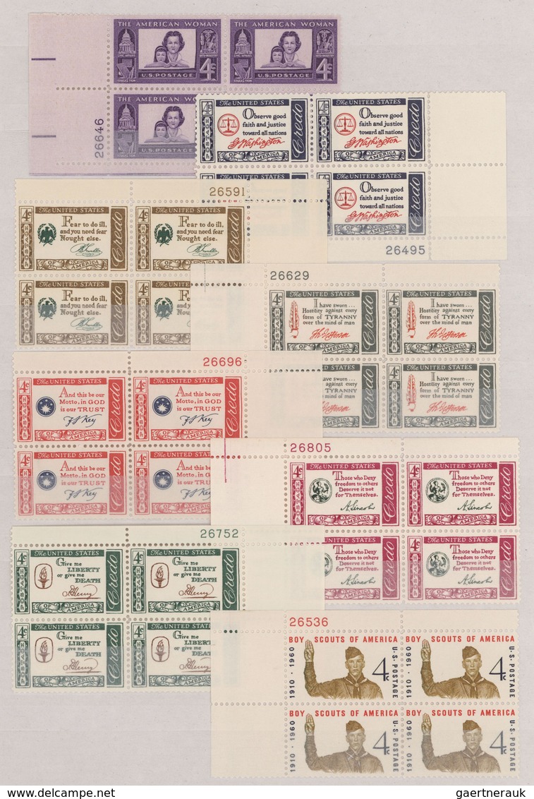 Vereinigte Staaten Von Amerika: 1933/1979, Comprehensive Collection Of Apprx. 750 Marginal Blocks Of - Cartas & Documentos