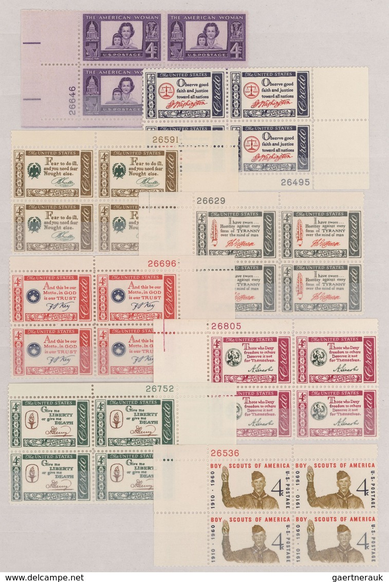 Vereinigte Staaten Von Amerika: 1933/1979, Comprehensive Collection Of Apprx. 750 Marginal Blocks Of - Brieven En Documenten