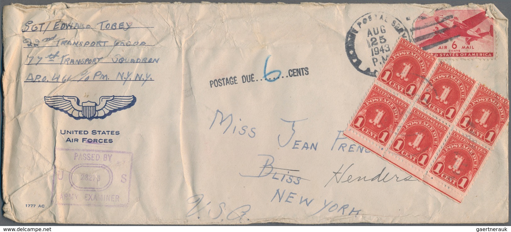 Vereinigte Staaten Von Amerika - Portomarken: 1921/82, Little Accumulation Of Approx. 20 Covers And - Taxe Sur Le Port