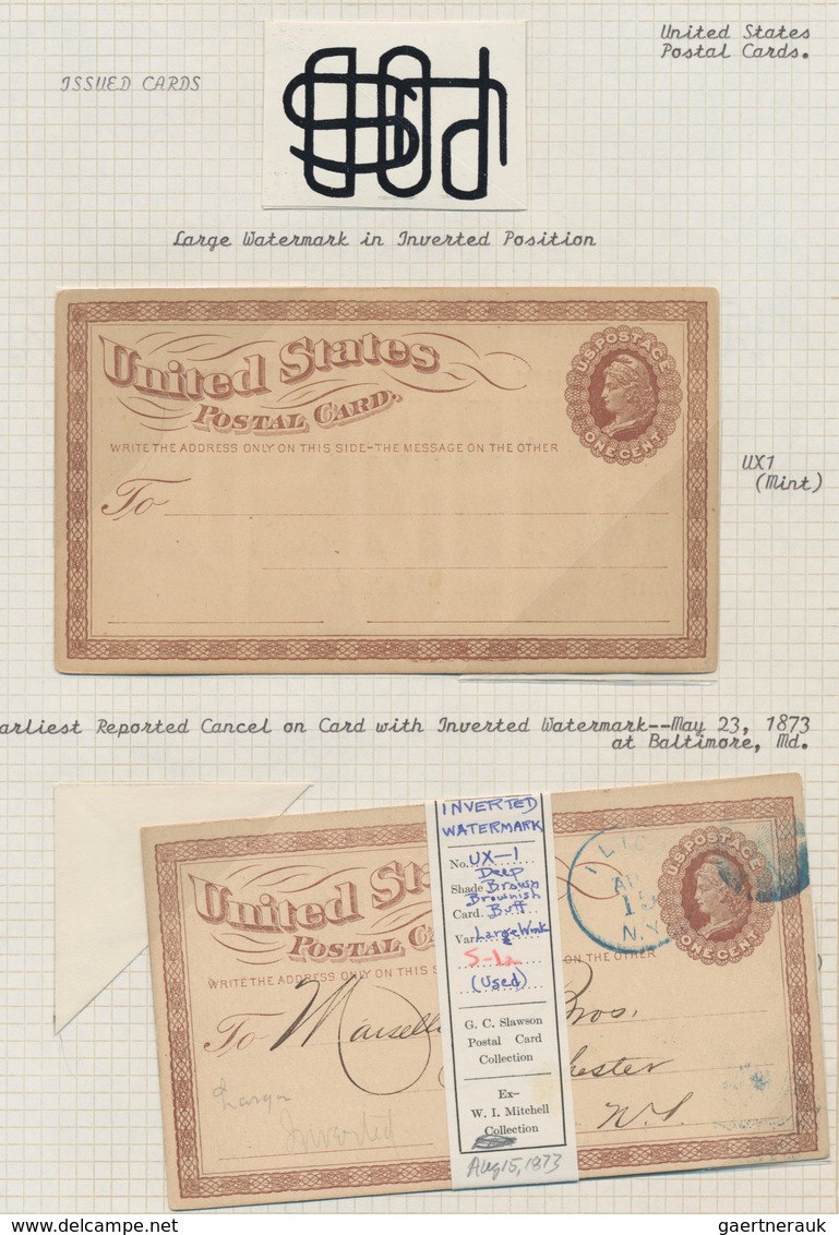 Vereinigte Staaten Von Amerika - Ganzsachen: 1873 Album With Ca. 70 Unused And Used Postal Stationer - Andere & Zonder Classificatie
