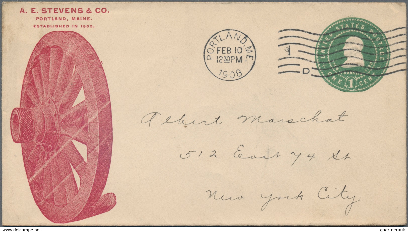 Vereinigte Staaten Von Amerika - Ganzsachen: 1908/85 Ca. 500 Commercially Used Postal Stationery Env - Otros & Sin Clasificación