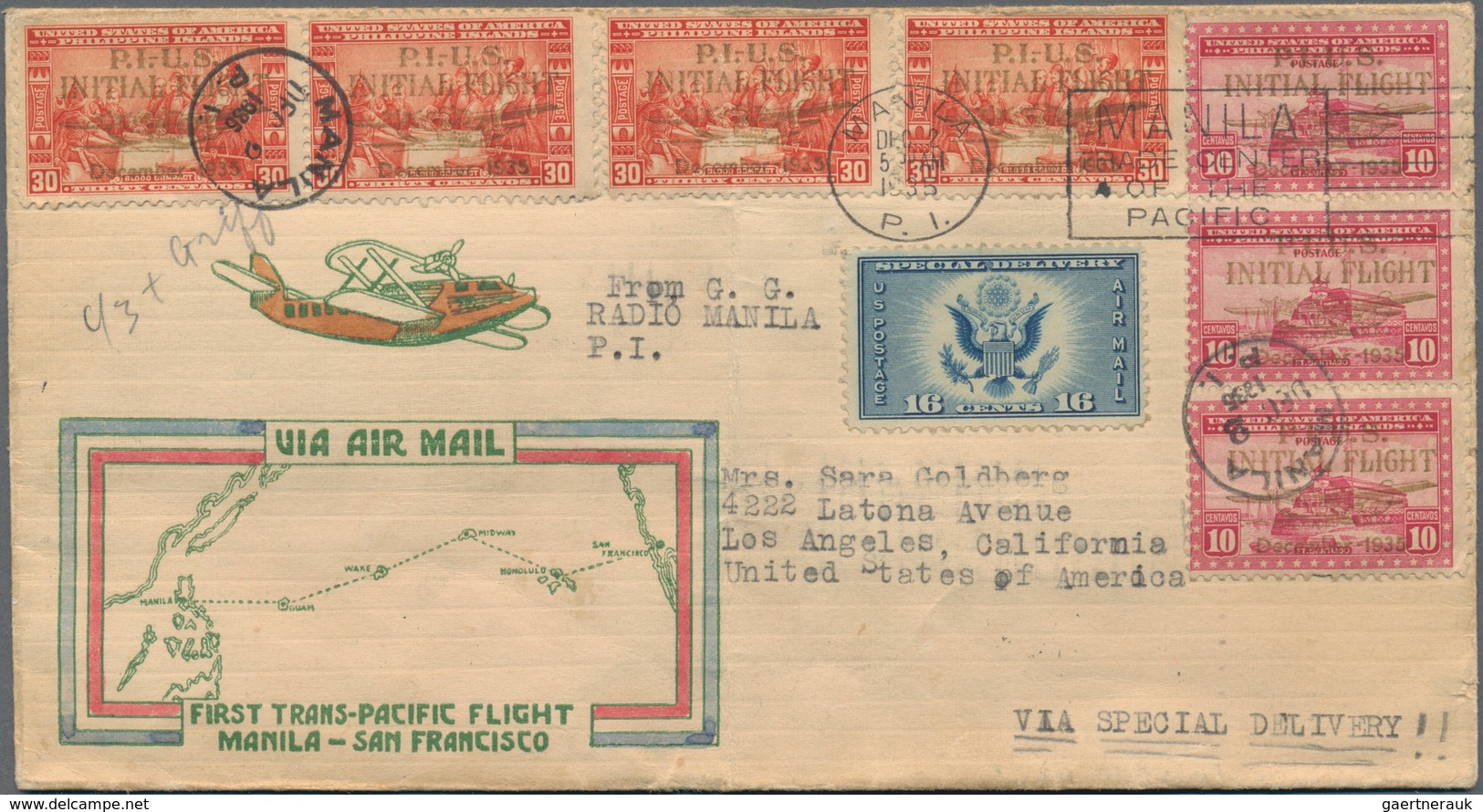 Vereinigte Staaten Von Amerika - Besonderheiten: 1921/58 12 Letters All Transported By Special Deliv - Andere & Zonder Classificatie