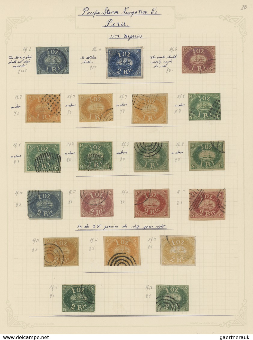 Alle Welt: 1840-1920 ca., "THE BATH PHILATELIC SOCIETY REFERENCE & STUDY COLLECTION": Comprehensive