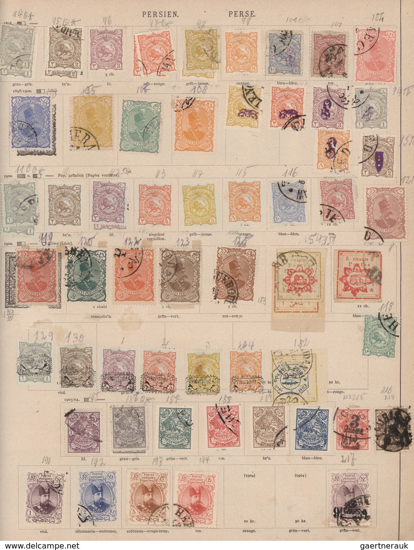 Alle Welt: EUROPA Und ÜBERSEE: 1850/1957 Ca., Urige Sammlung In Drei Alten Schaubekschwarten Quer Du - Collections (sans Albums)