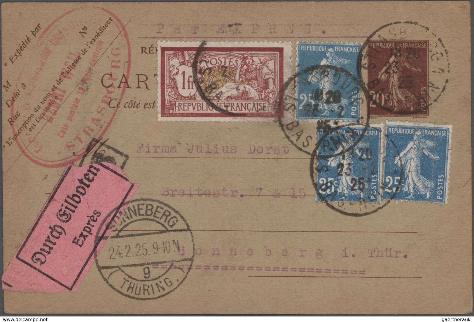 Alle Welt: 1857/1960 album with ca. 170 covers, postal stationeries (mostly used postal stationery c