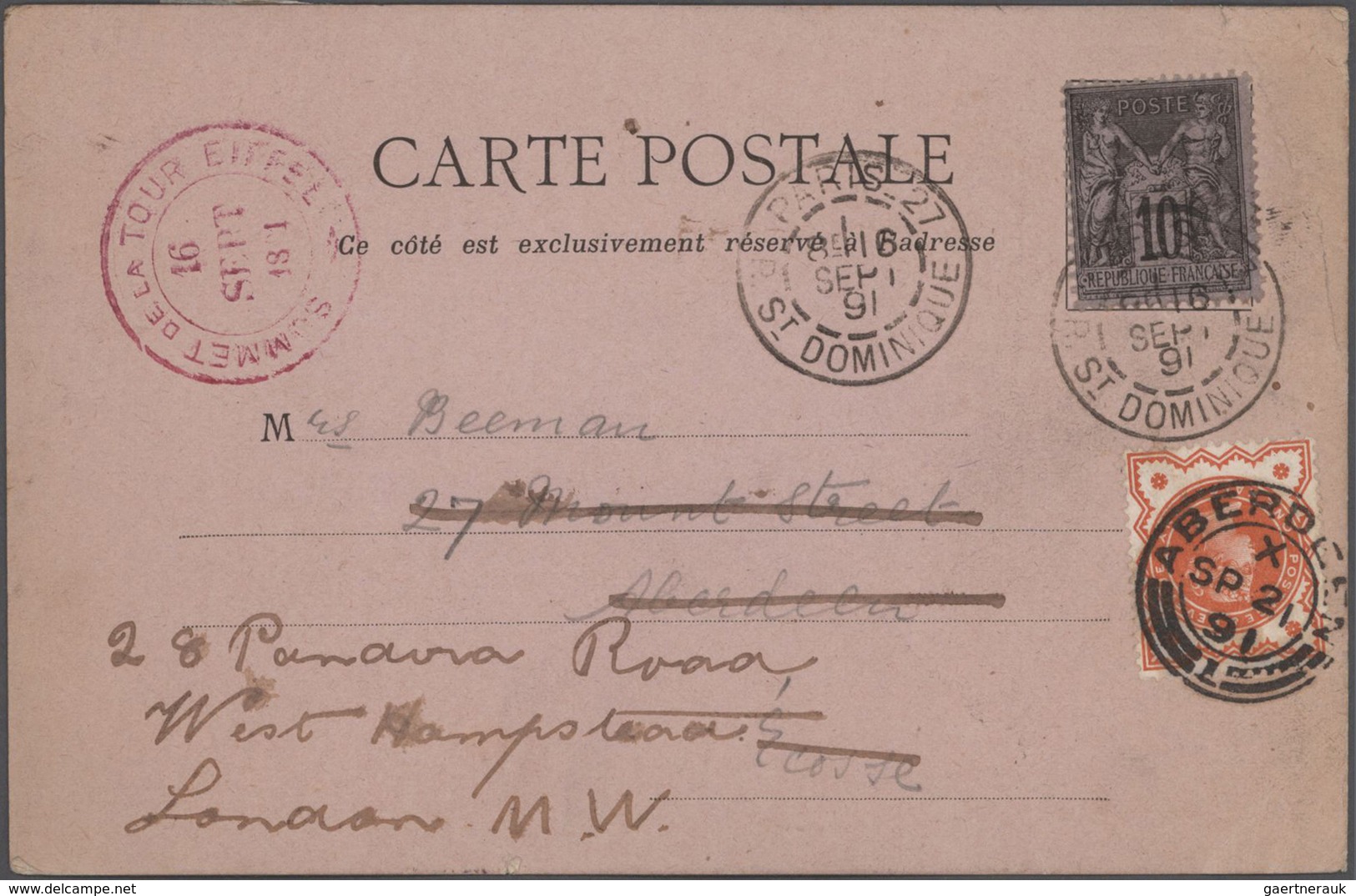 Alle Welt: 1857/1960 album with ca. 170 covers, postal stationeries (mostly used postal stationery c