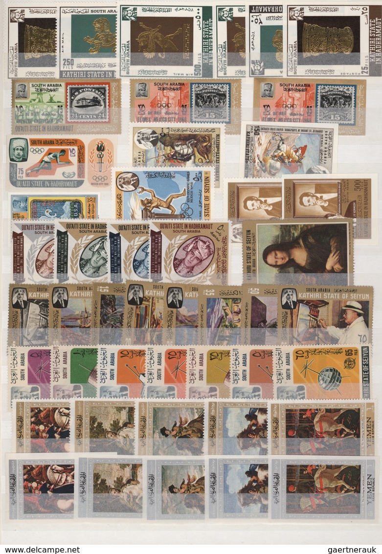 Alle Welt: 1966/1972, Ten Similar Collections Of Only Complete MNH Issues In A Well Filled Stockbook - Colecciones (sin álbumes)