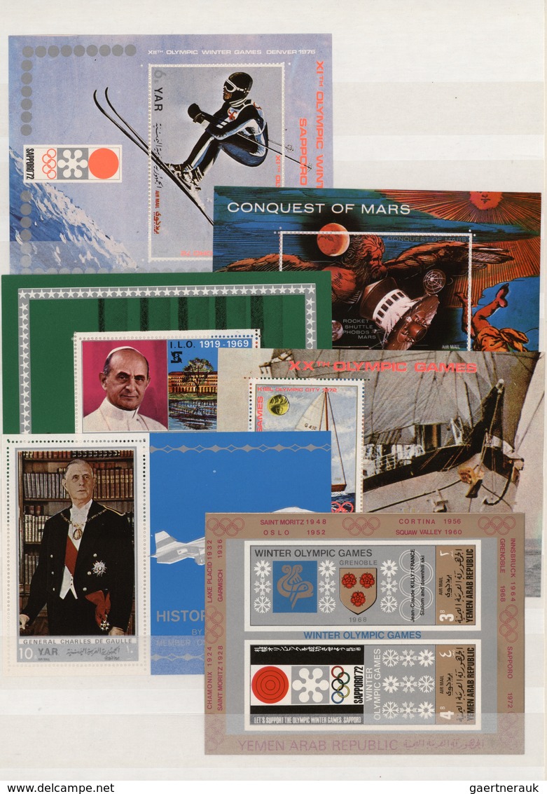 Alle Welt: 1966/1972, ten similar collections of only complete MNH issues in a well filled stockbook