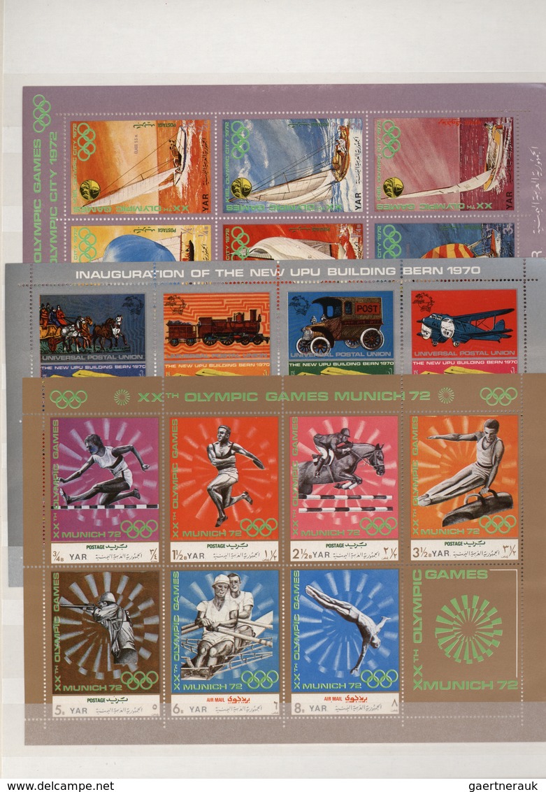 Alle Welt: 1966/1972, ten similar collections of only complete MNH issues in a well filled stockbook