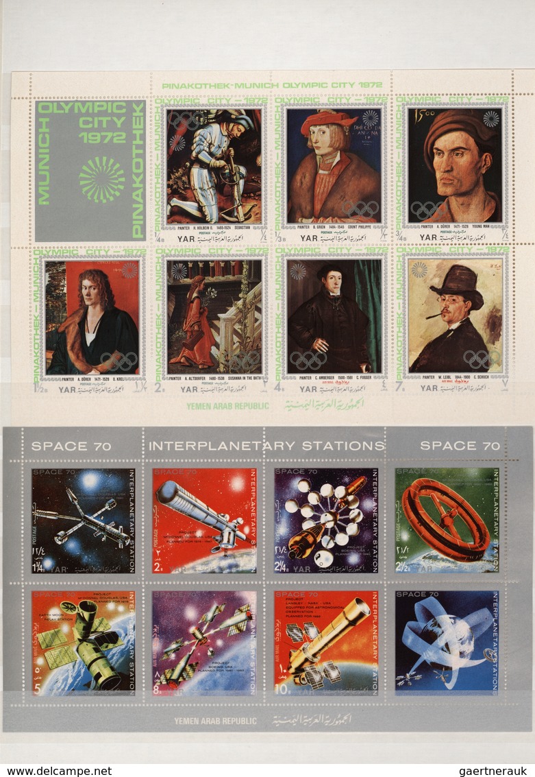 Alle Welt: 1966/1972, ten similar collections of only complete MNH issues in a well filled stockbook