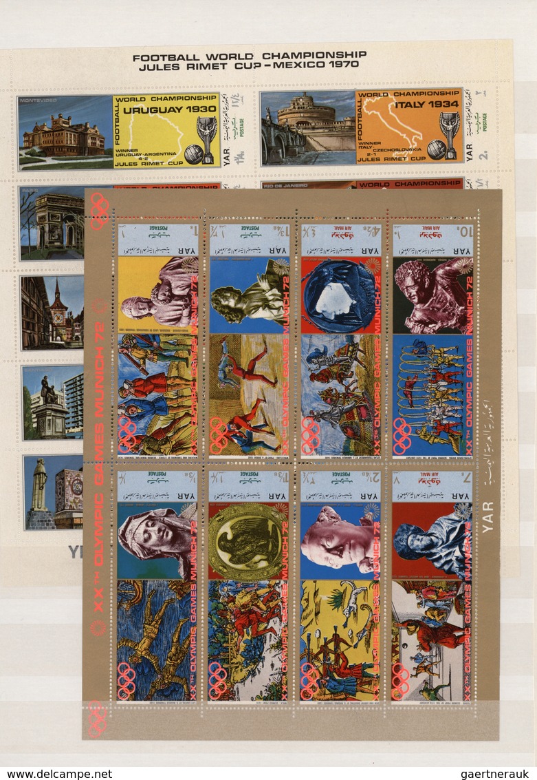 Alle Welt: 1966/1972, ten similar collections of only complete MNH issues in a well filled stockbook