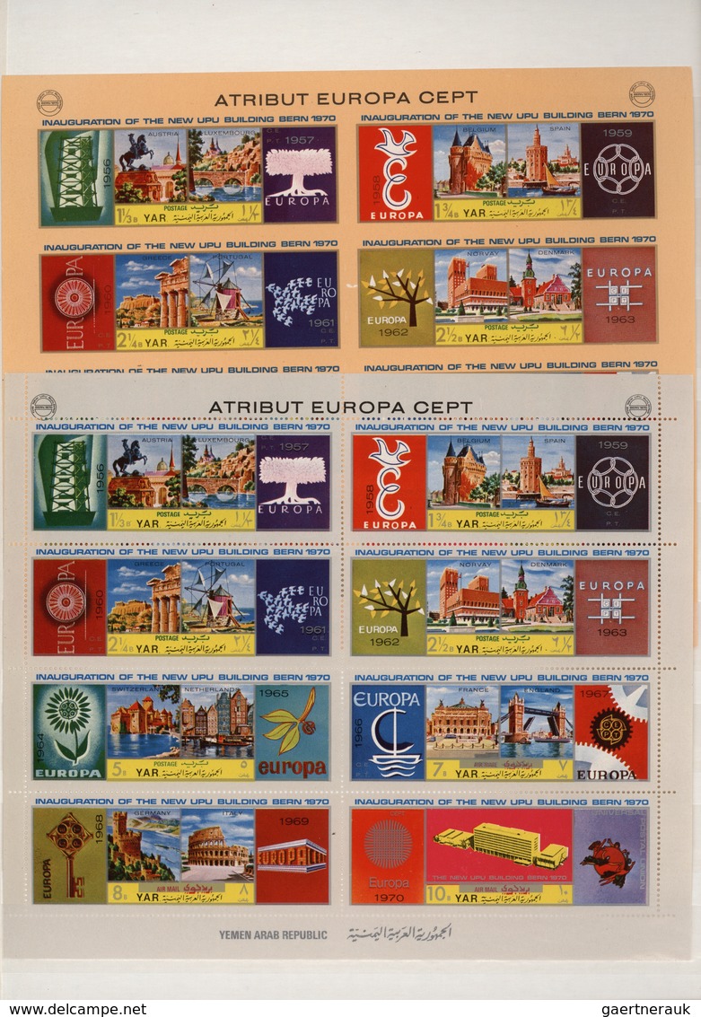 Alle Welt: 1966/1972, ten similar collections of only complete MNH issues in a well filled stockbook