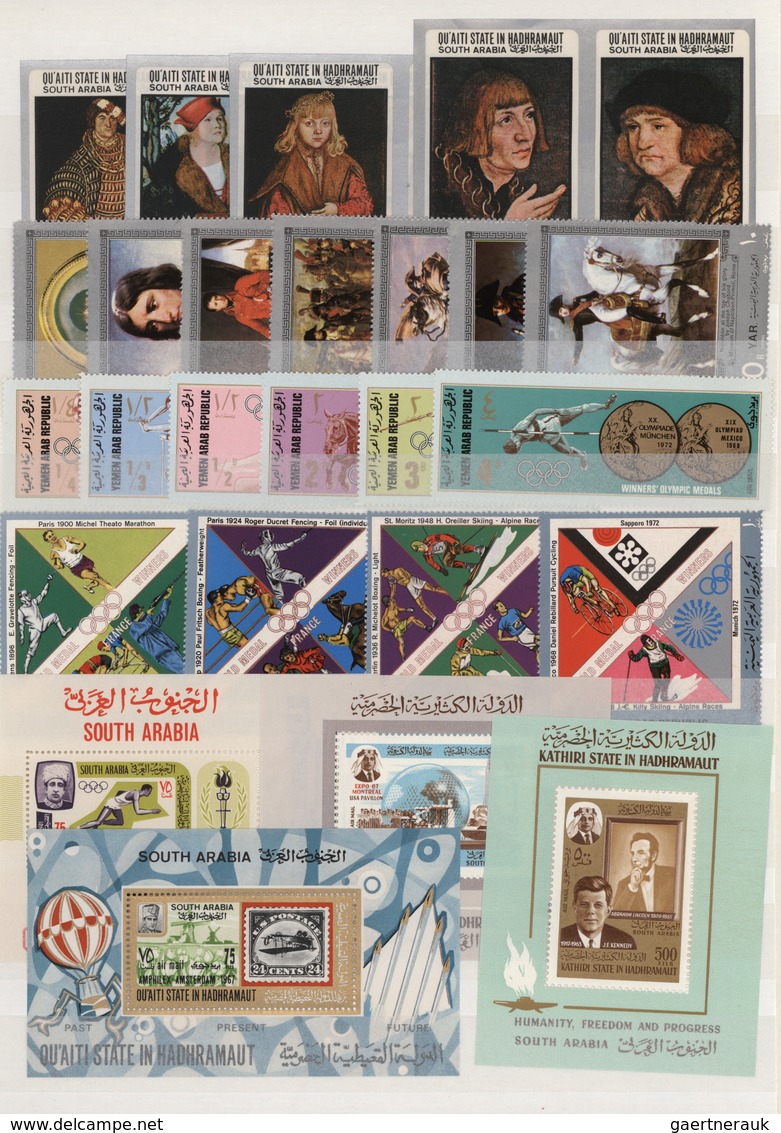 Alle Welt: 1966/1972, ten similar collections of only complete MNH issues in a well filled stockbook