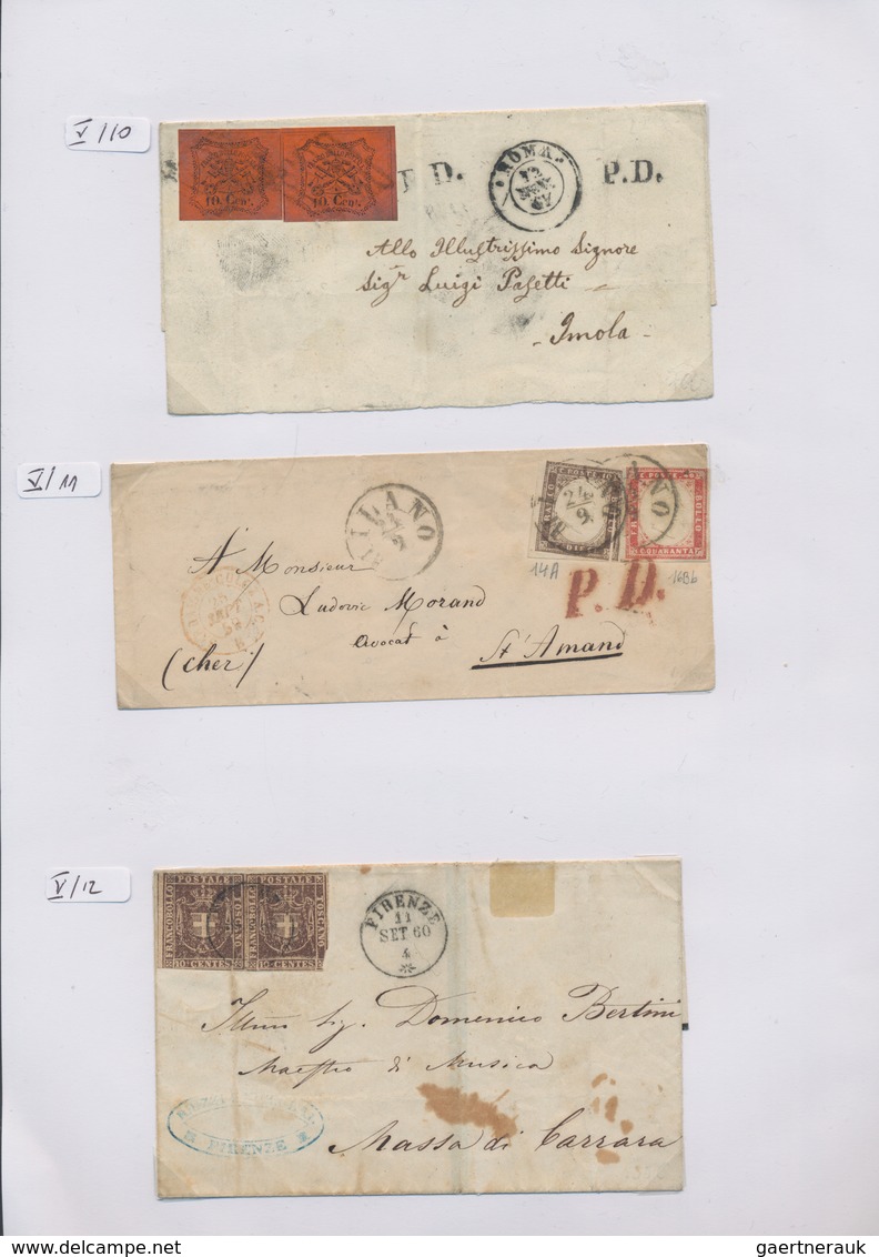 Alle Welt: 1780's-1930's: Various Collection Of 76 Covers And Postcards Plus Some Stamps Worldwide, - Collections (sans Albums)