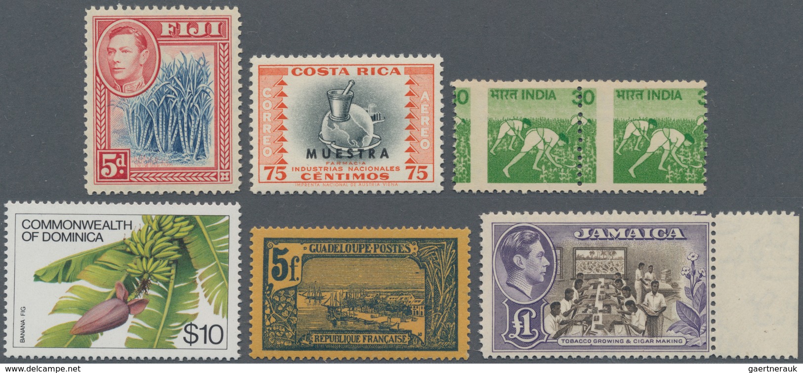 Alle Welt: 1930/2000 (ca.), Accumulation With Stamps In An Album, Bundle Of Stocksheets And Hundreds - Collections (sans Albums)