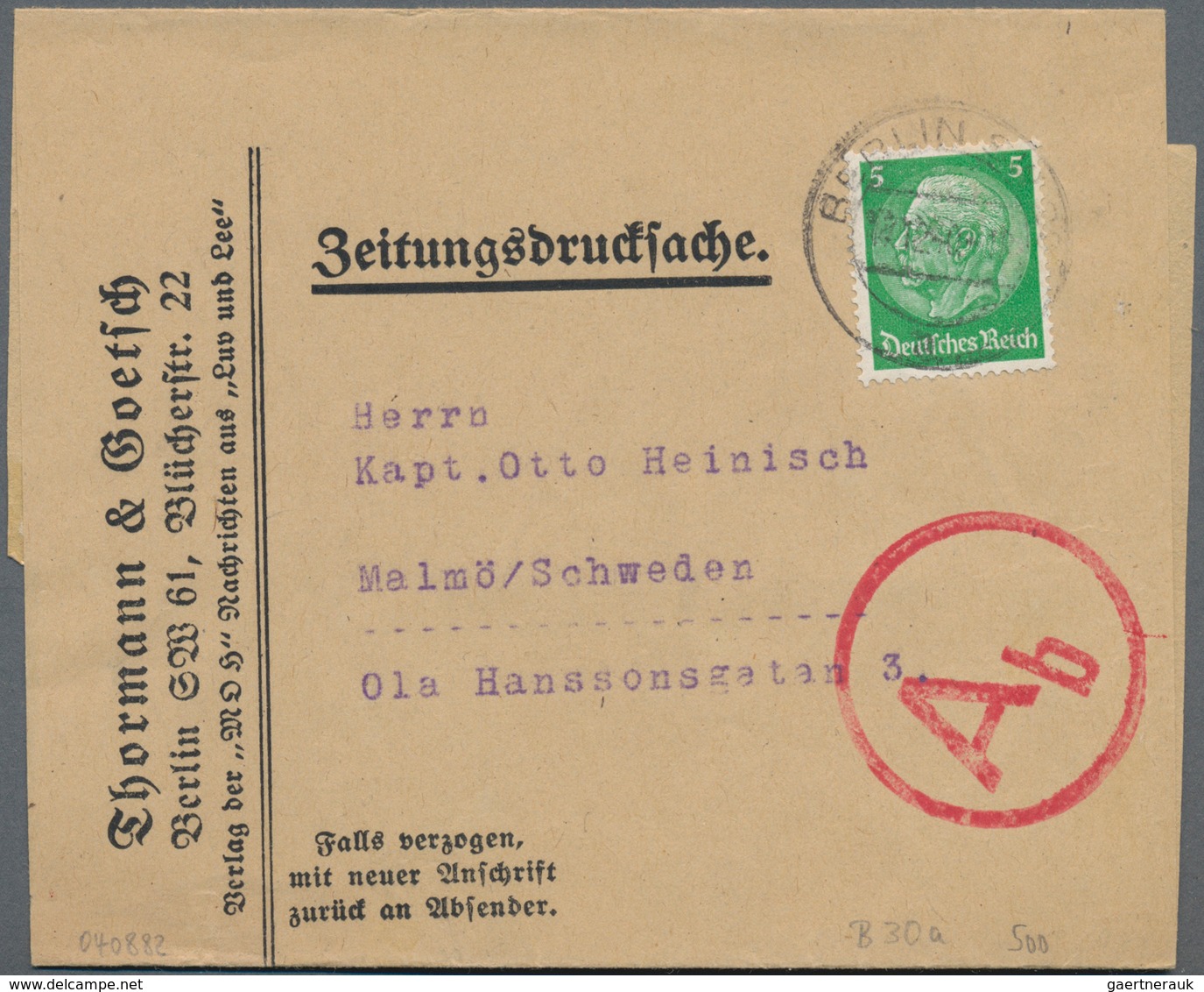 Alle Welt: 1939/73, Holding Of About 340 Letters, Cards, Picture-postcards, Wrappers, A Telegram And - Colecciones (sin álbumes)