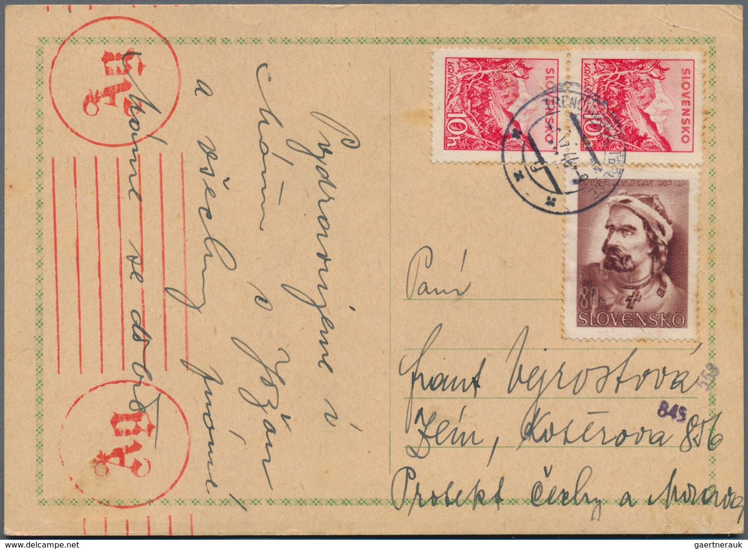 Alle Welt: 1939/73, Holding Of About 340 Letters, Cards, Picture-postcards, Wrappers, A Telegram And - Collections (sans Albums)