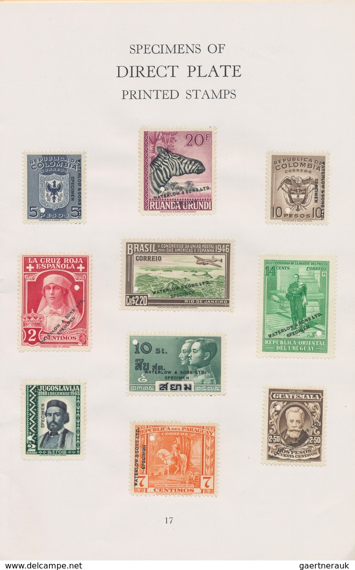 Alle Welt: 1952, Great Britain. The Brochure "A Century Of Stamp Production" By Waterlow & Sons Ltd, - Colecciones (sin álbumes)