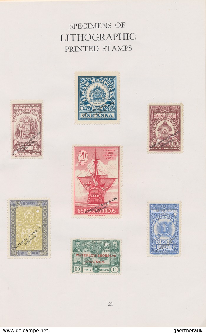 Alle Welt: 1952, Great Britain. The Brochure "A Century Of Stamp Production" By Waterlow & Sons Ltd, - Sammlungen (ohne Album)