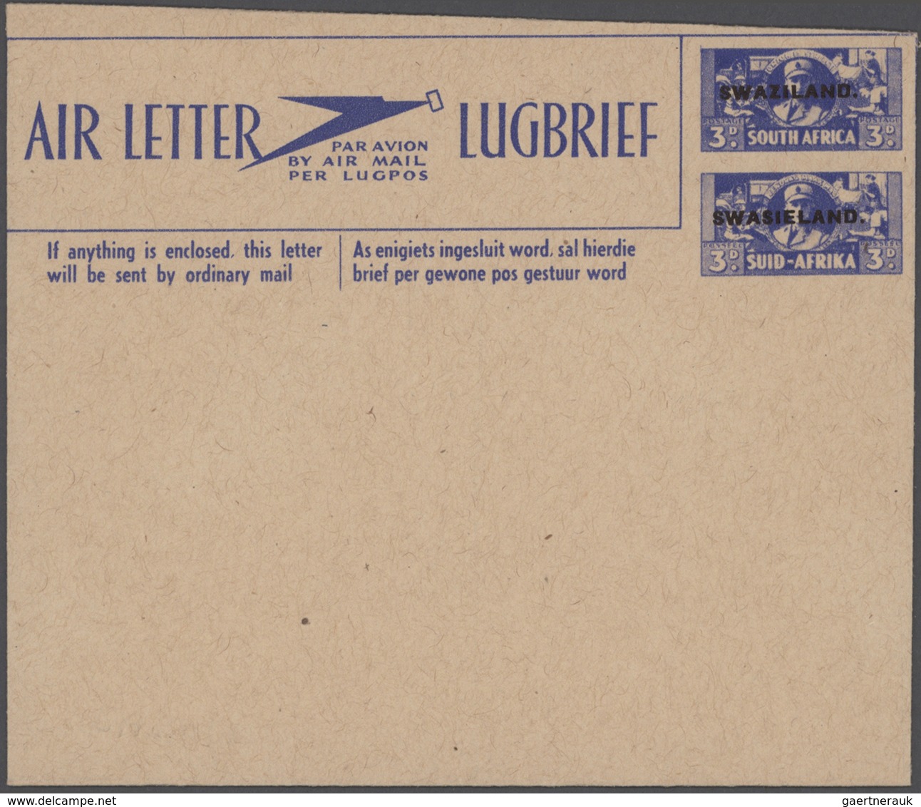 Alle Welt: 1944/78, Accumulation Of Ca. 200 Unused, CTO-used And Used Postal Stationery Airgrams, In - Collections (sans Albums)