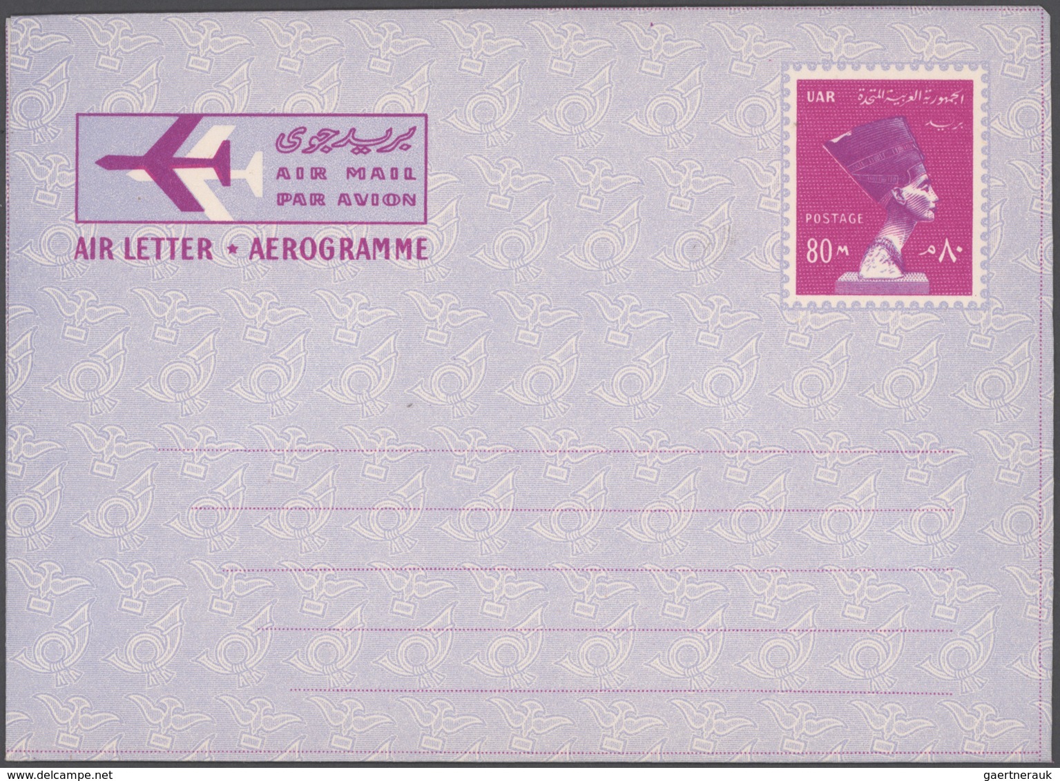 Alle Welt: 1944/78, Accumulation Of Ca. 200 Unused, CTO-used And Used Postal Stationery Airgrams, In - Collections (sans Albums)