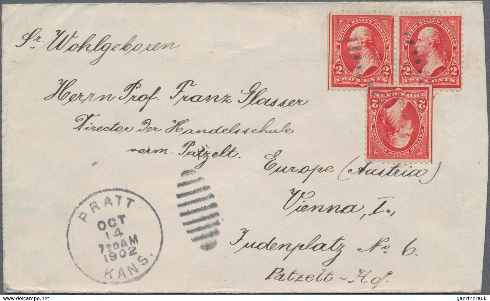 Alle Welt: 1890/1902, Correspondence To Private Commercial School Of Prof. Glasser In Vienna/Austria - Sammlungen (ohne Album)