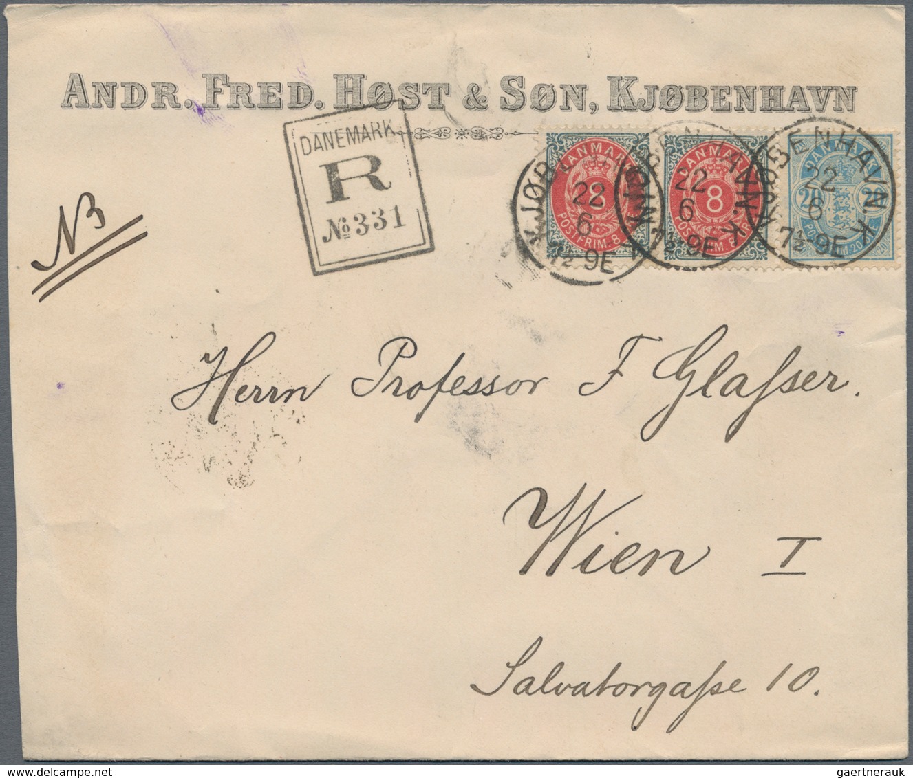 Alle Welt: 1890/1902, Correspondence To Private Commercial School Of Prof. Glasser In Vienna/Austria - Colecciones (sin álbumes)