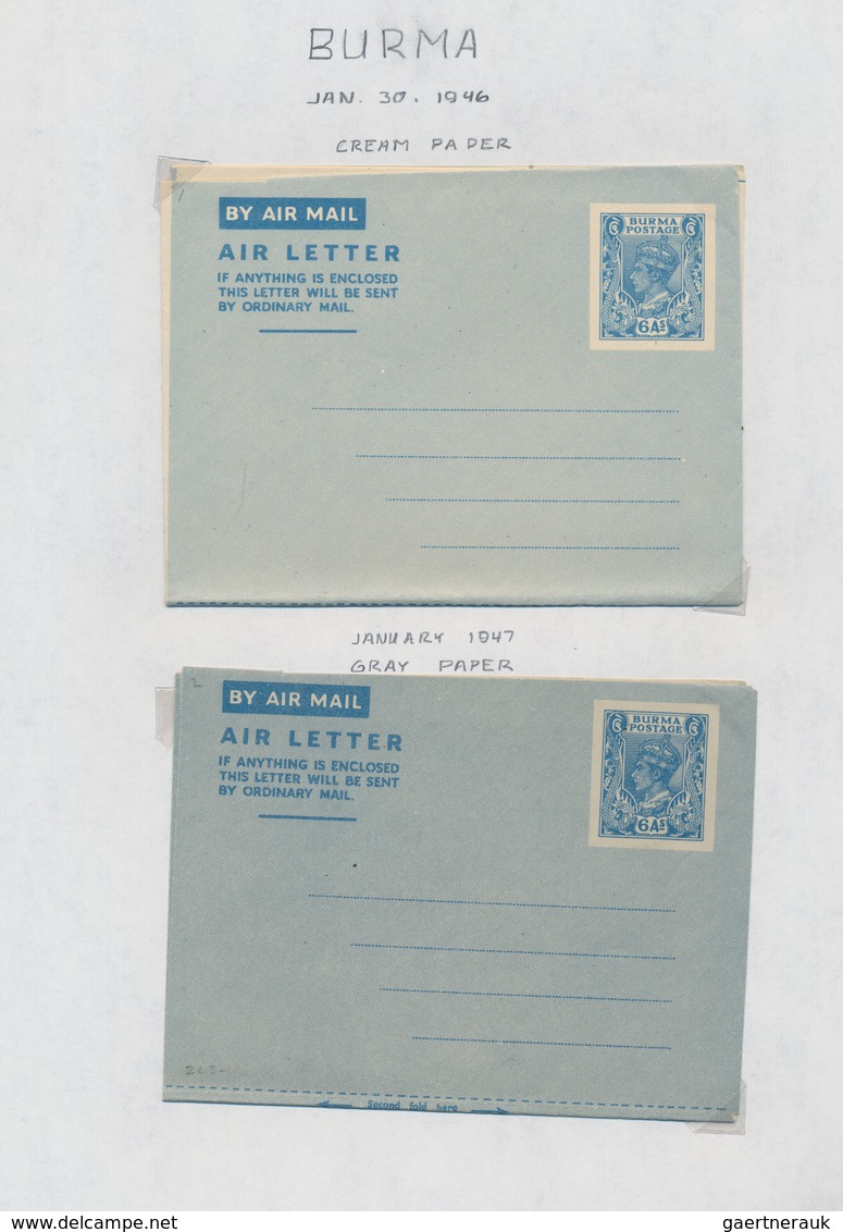 Alle Welt: 1943/80 collection of ca. 160 unused airgrams incl. some unused forms, represented are th