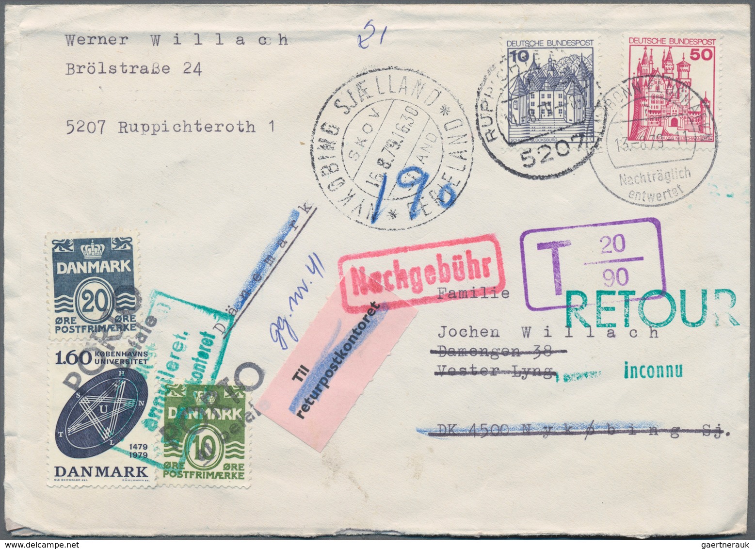 Alle Welt: 1897/2007, Insufficiently Paid Mail, Collection Of Apprx. 90 Covers/cards, Mainly Europe - Verzamelingen (zonder Album)