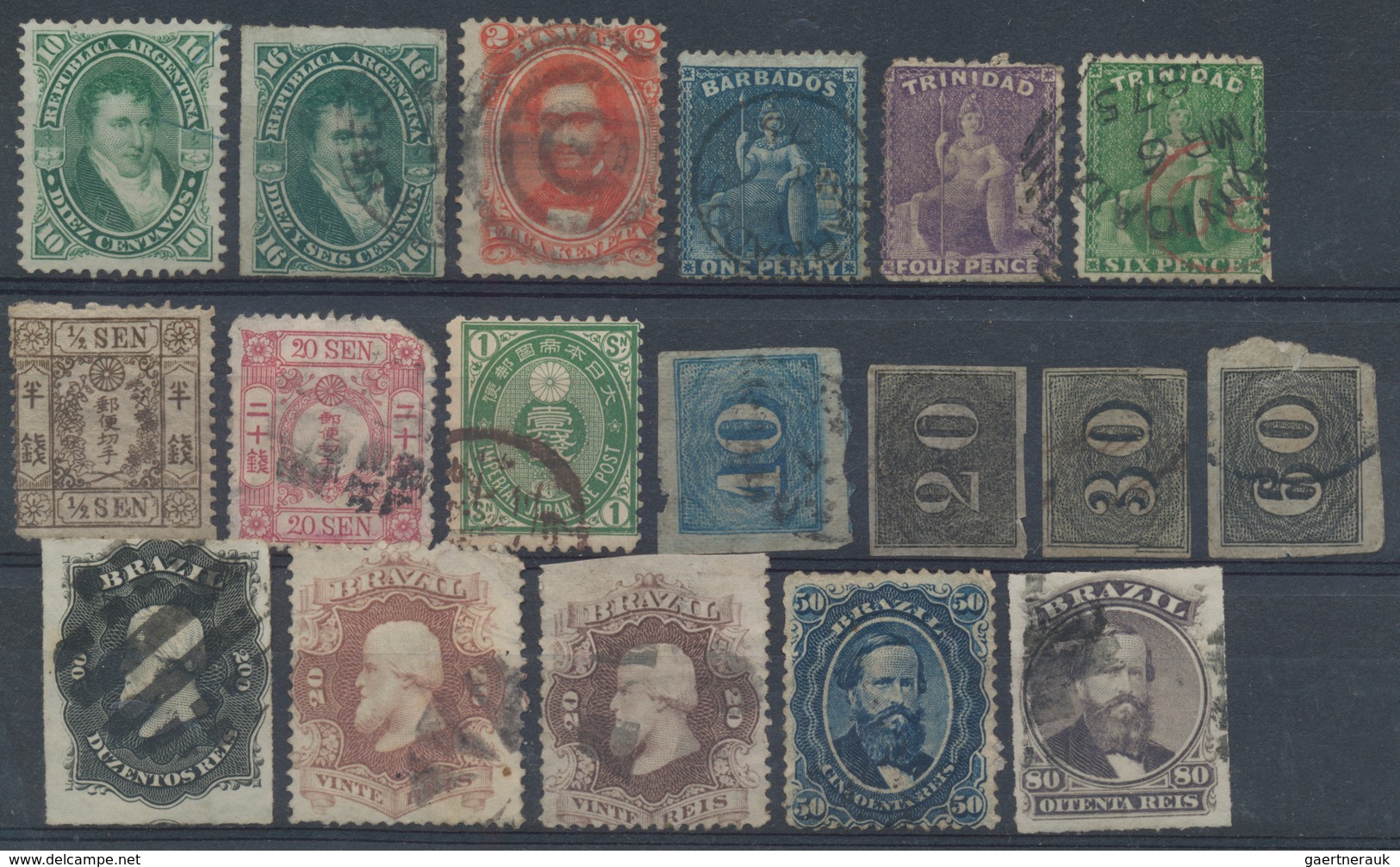 Alle Welt: 1850/1940 (ca.), Used And Mint Lot On Two Stockcards, Varied Condition, Several Better St - Colecciones (sin álbumes)