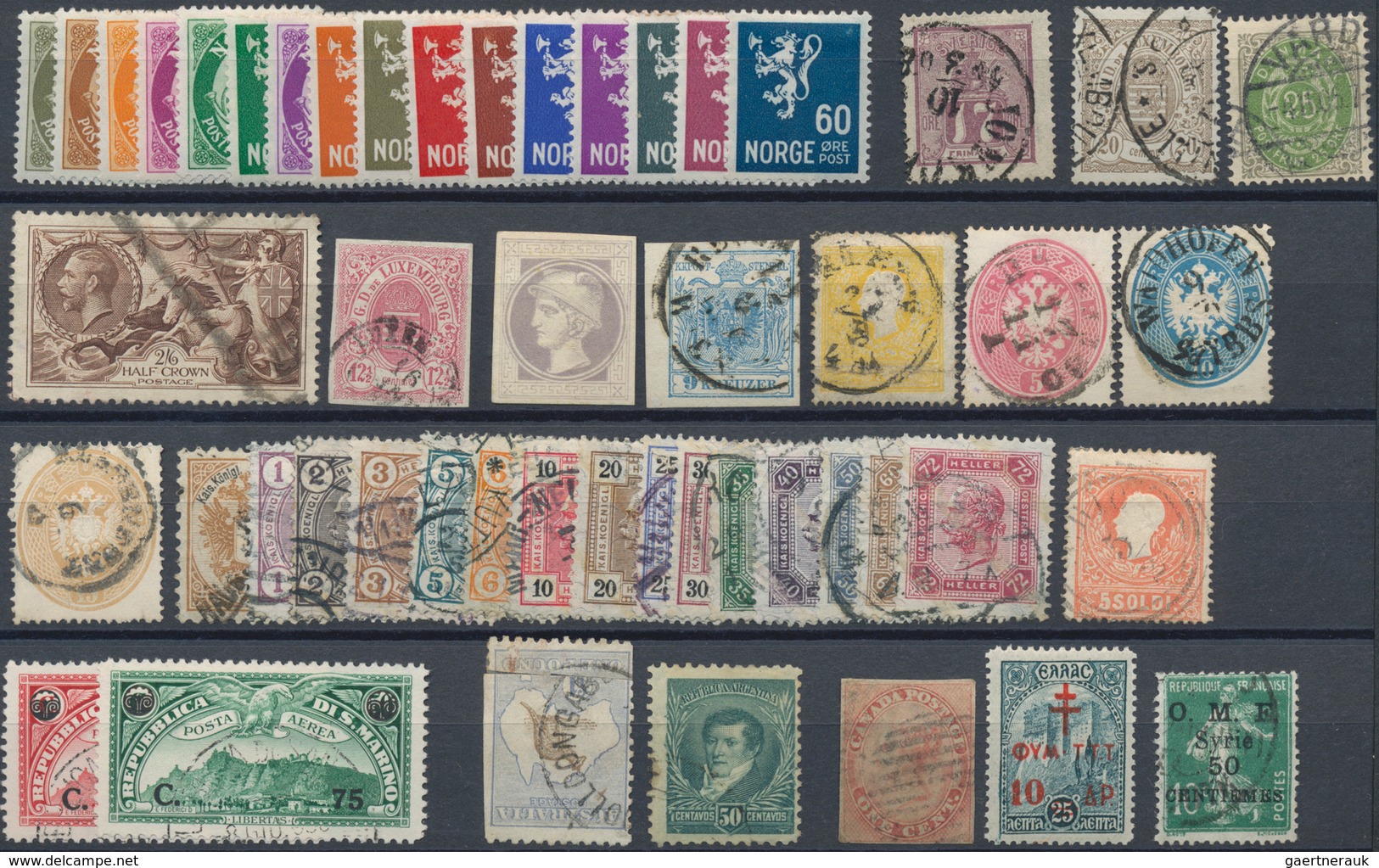 Alle Welt: 1850/1950 (ca.), Used And Mint Lot On Stockcards, E.g. Switzerland Michel Nos. 8 II And 9 - Verzamelingen (zonder Album)