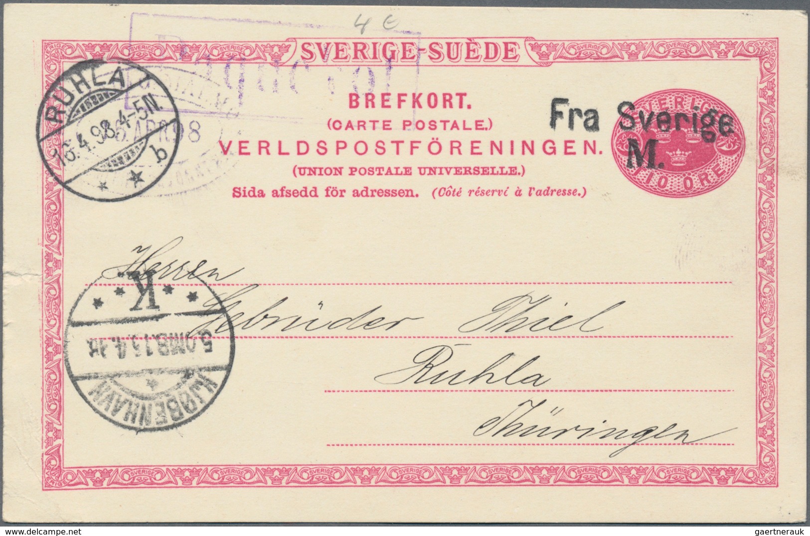 Alle Welt: 1880-1920, nette Partie mit rund 200 Ganzsachen und Belegen, dabei Schweiz, viel Schweden