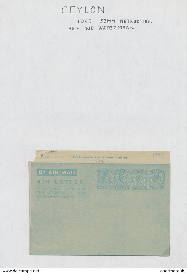 Alle Welt - Ganzsachen: 1946/95 Collection Of Ca. 230 Unused Airgrams Incl. Some Unused Formulars, R - Andere & Zonder Classificatie