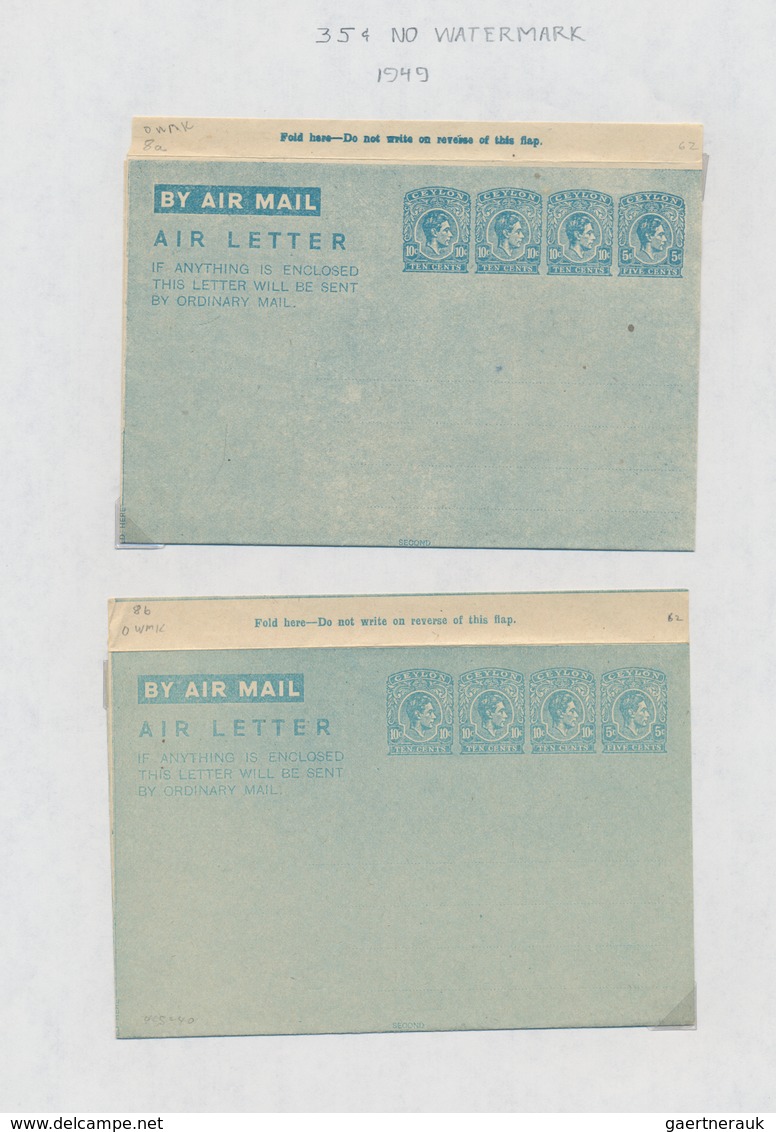 Alle Welt - Ganzsachen: 1946/95 Collection Of Ca. 230 Unused Airgrams Incl. Some Unused Formulars, R - Autres & Non Classés