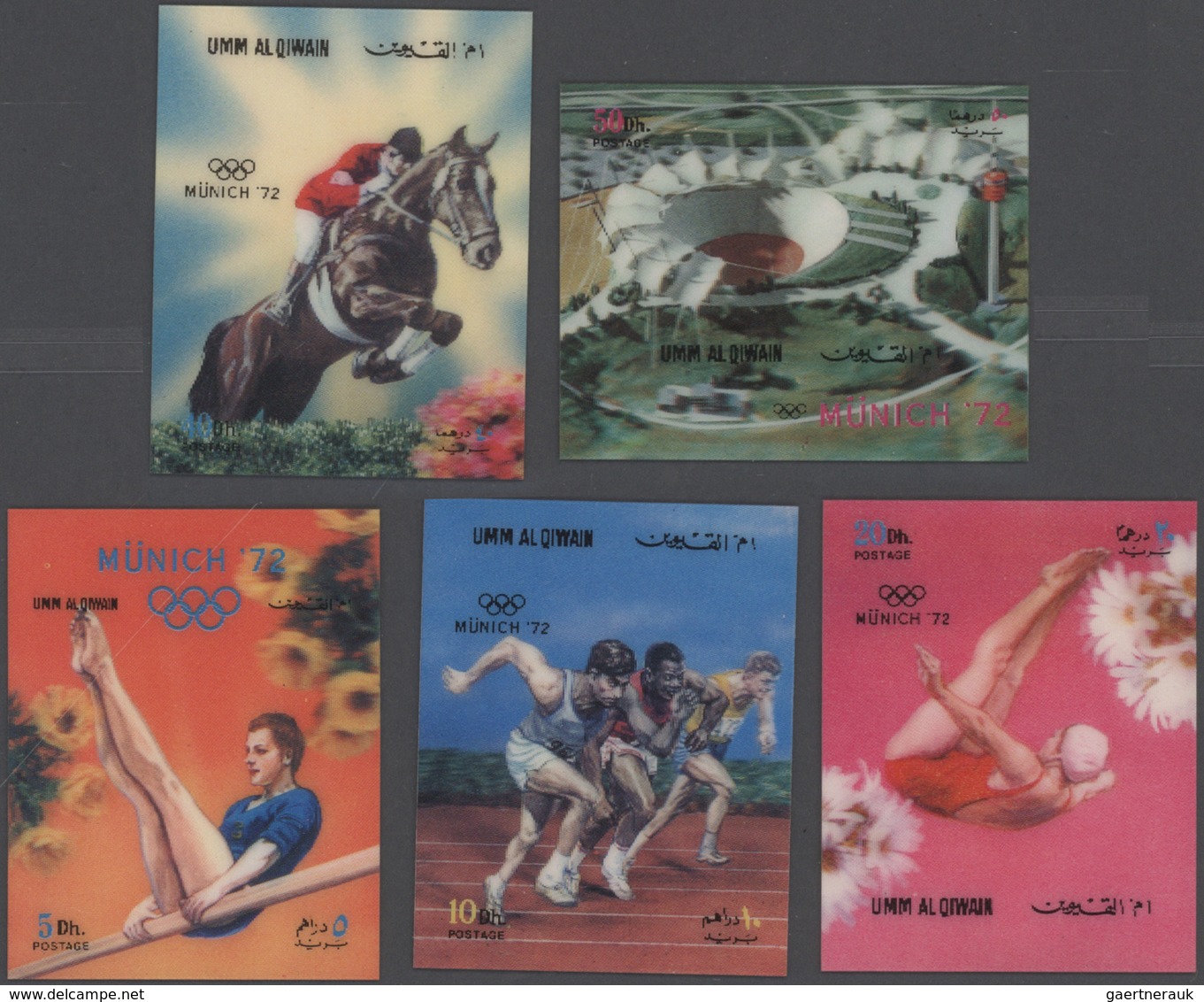 Übersee: 1969/1972 (ca.), More Than 30.000 Stamps With Plastic Coating (3-D-stamps), Mostly Umm Al-Q - Otros & Sin Clasificación