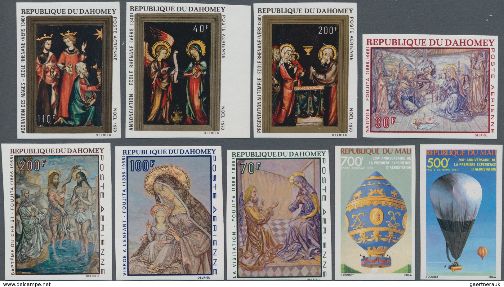 Übersee: 1963/2002 (ca.), Mint Never Hinged Stock Of More Than 350 IMPERFORATED Stamps In Complete S - Autres & Non Classés