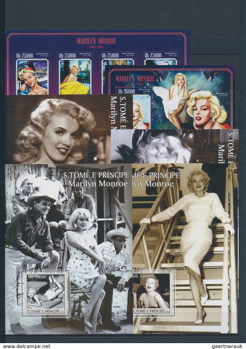 Übersee: 2015/1917 (ca.), MARILYN MONROE, Beautiful Collection Of More Than 100 Souvenir Sheets And - Andere & Zonder Classificatie