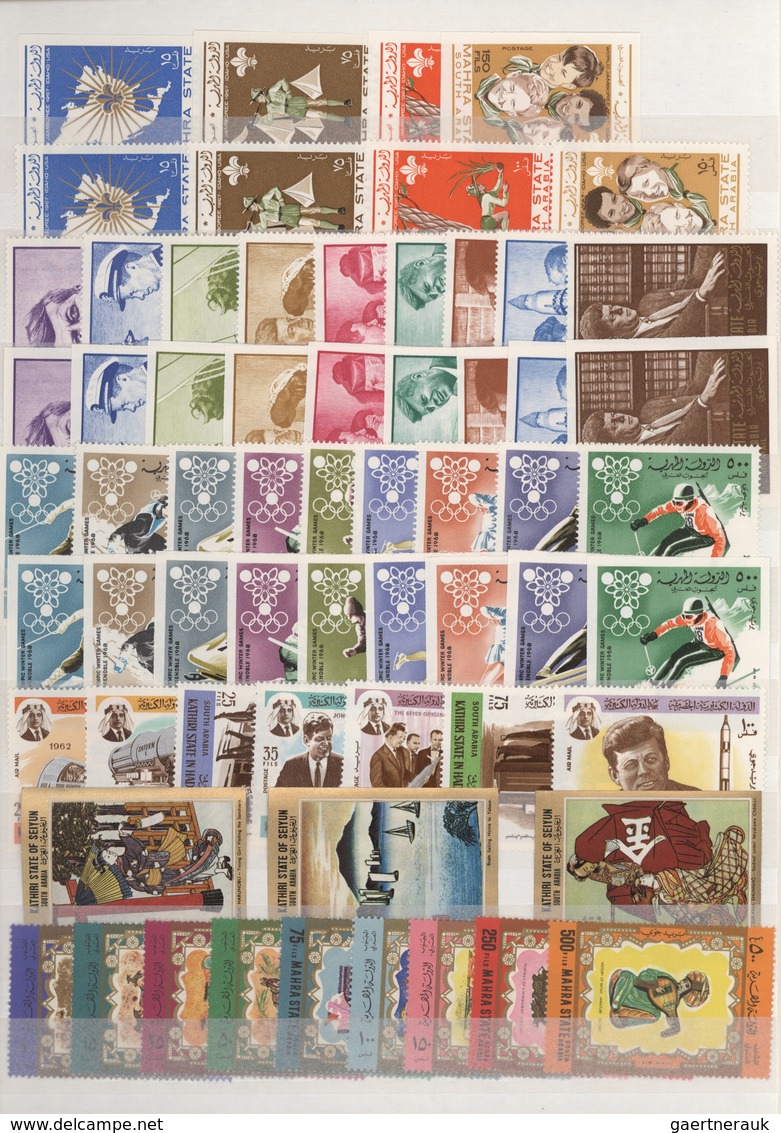 Übersee: 1966/1972, Collection Of Only Complete MNH Issues In A Well Filled Stockbook Offering Perf. - Otros & Sin Clasificación