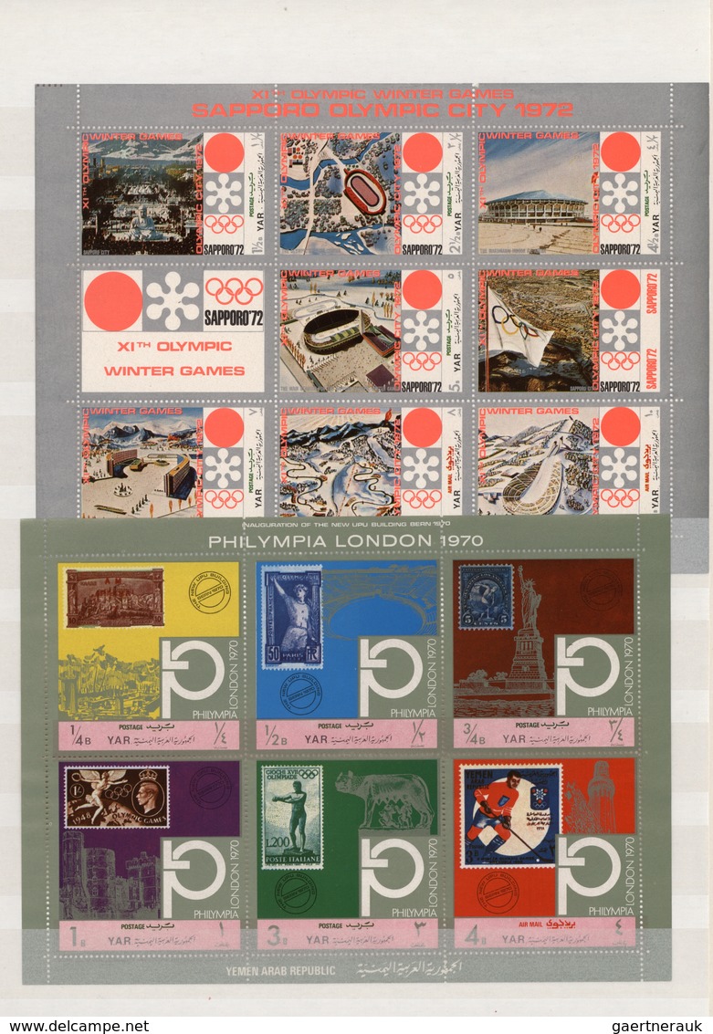 Übersee: 1966/1972, collection of only complete MNH issues in a well filled stockbook offering perf.