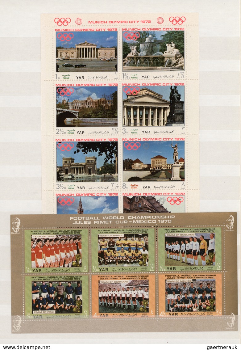 Übersee: 1966/1972, collection of only complete MNH issues in a well filled stockbook offering perf.