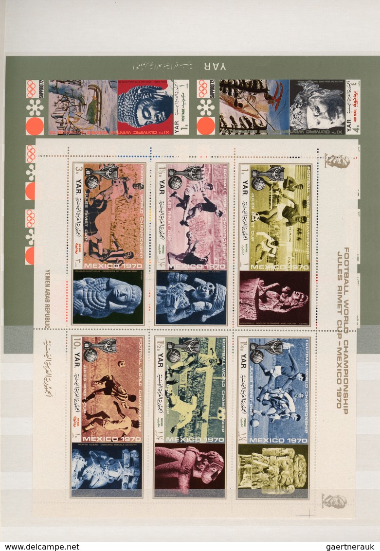 Übersee: 1966/1972, collection of only complete MNH issues in a well filled stockbook offering perf.