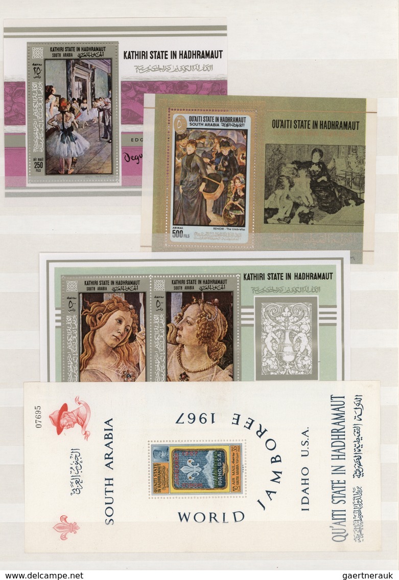 Übersee: 1966/1972, collection of only complete MNH issues in a well filled stockbook offering perf.