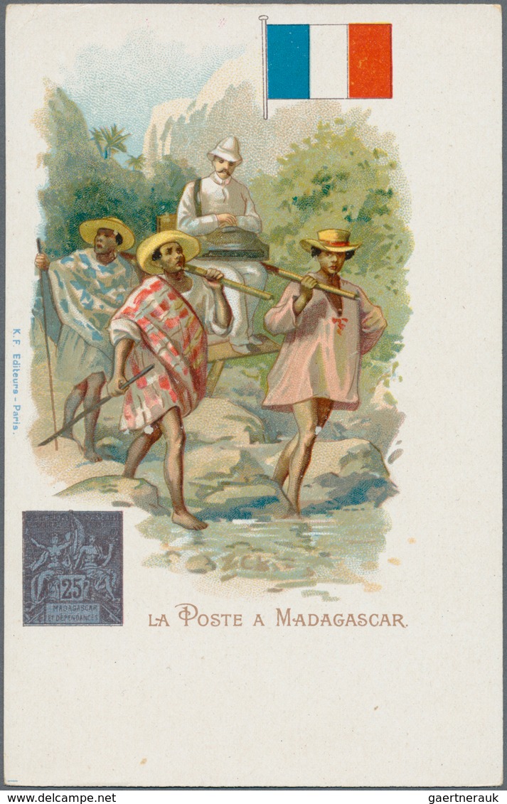 Afrika: Ca. 1900/30, Wenige Neuere, Alben Mit Ca. 130 Karten Sowie Mehrere Dutzend Sammelbilder, übe - Otros - África