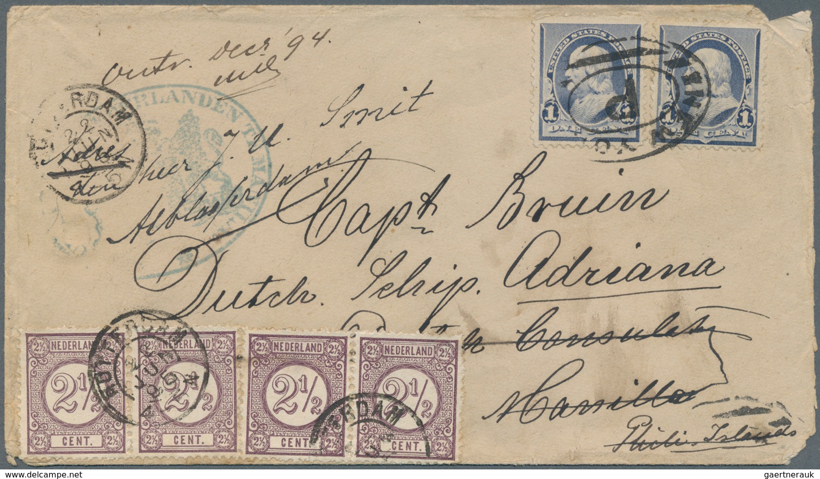 Amerika: 1893/1930, lot of 19 covers/cards, e.g. destination China, redirected mail, maritime markin