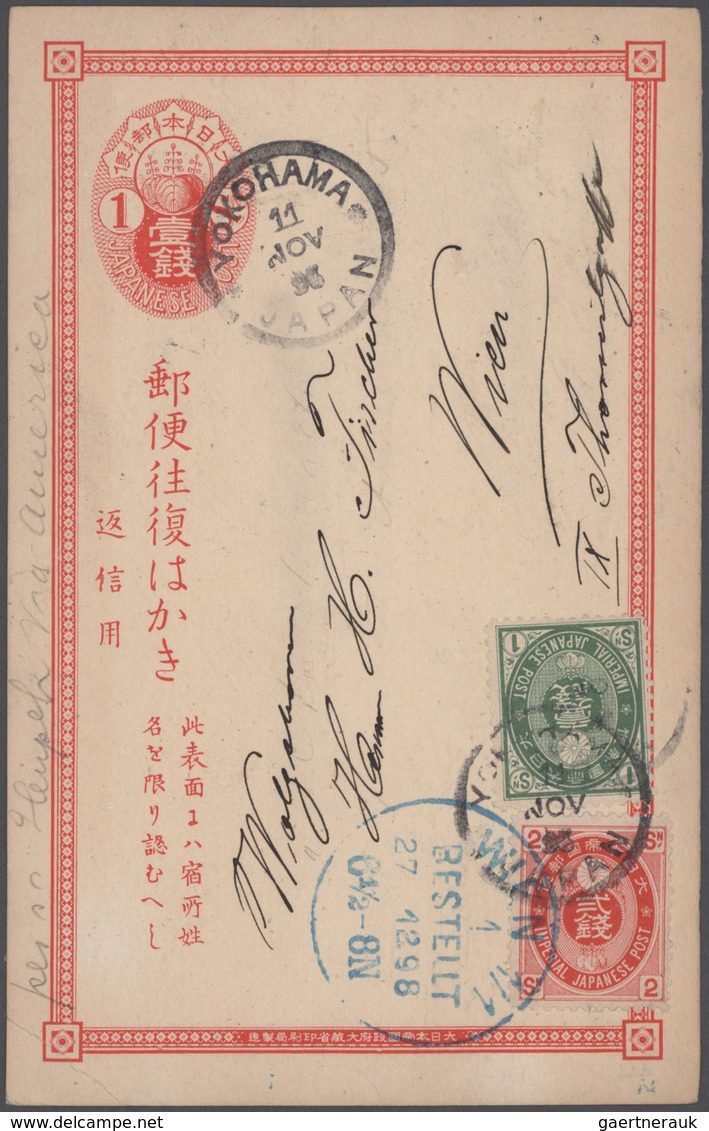 Asien: 1890/2000 (ca.), sophisticated balance of apprx. 260 covers/cards with many interesting piece