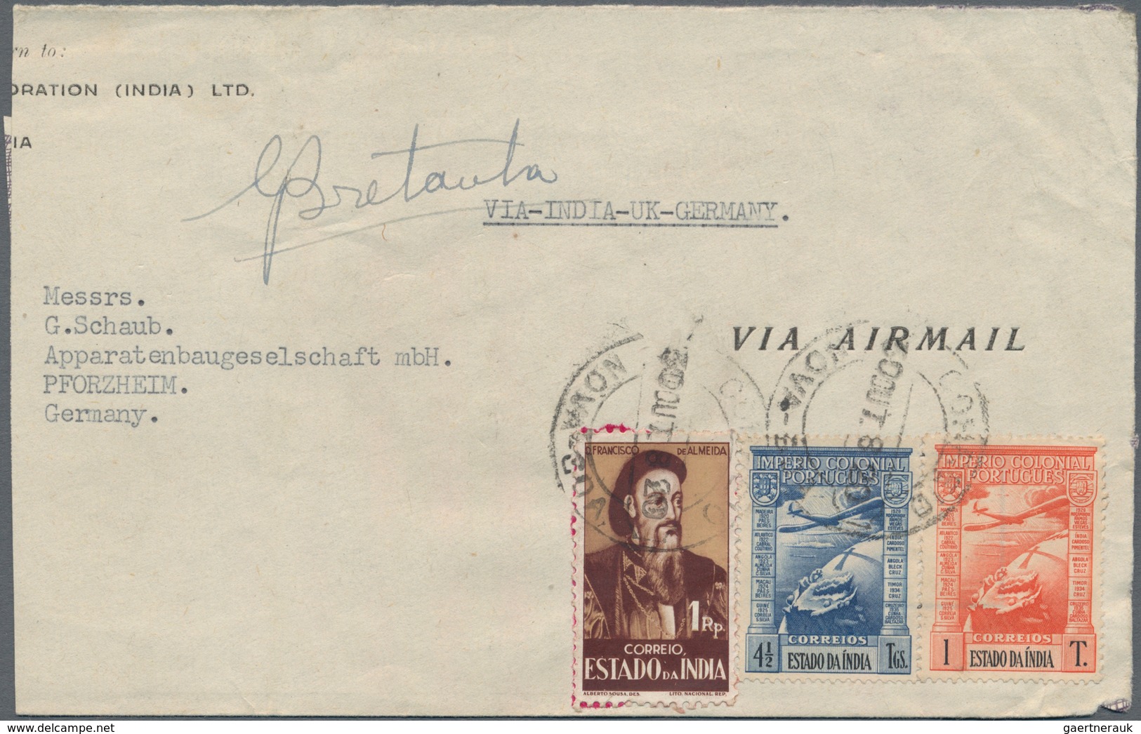 Asien: 1898/1962 (ca.), Aden-Thailand, About 100 Covers, Mostly From Correpondences To Pforzheim/Ger - Otros - Asia